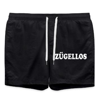 zügellos - Badeshorts - Schwarz - Vorne - AI Model Male 185 light (185cm)
