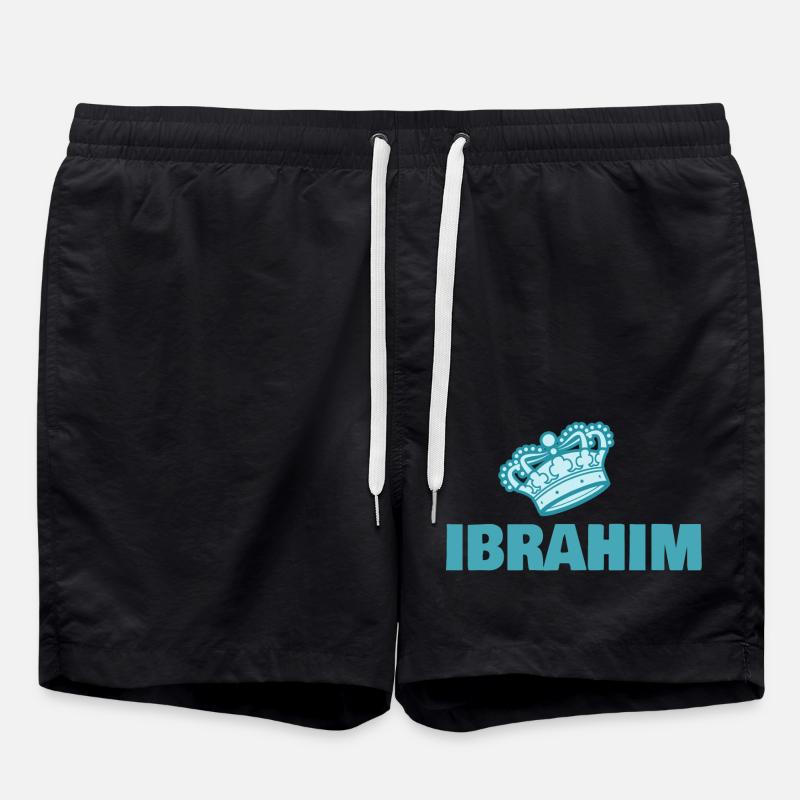 First name Ibrahim - Swim Trunks - black