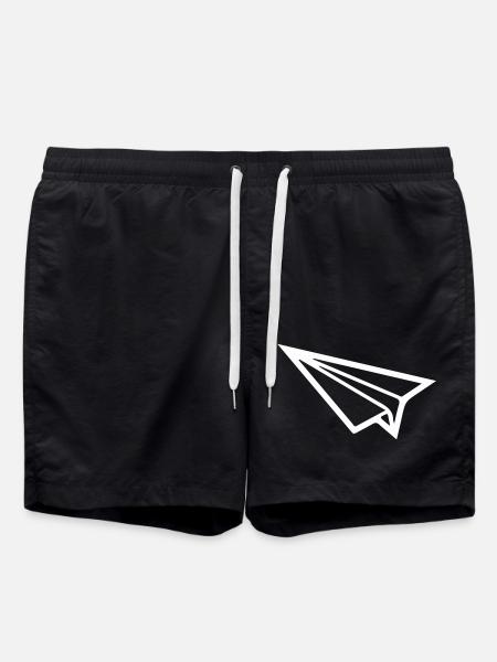 Papierflieger - Badeshorts - Schwarz