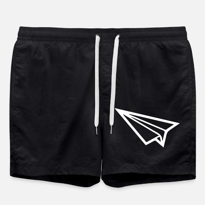 Papierflieger - Badeshorts - Schwarz