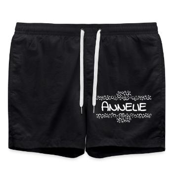 Vorname Annelie - Badeshorts - Schwarz - Vorne - AI Model Male 185 light (185cm)