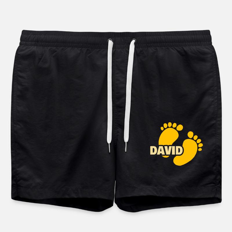 David als Geburt - Badeshorts - Schwarz