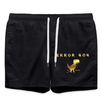 dessin animé heureux vecteur figure icône drôle design mignon - Short de bain - noir - Devant - AI Model Male 185 light (185cm)