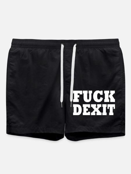 Fuck dexit - Short de bain - noir