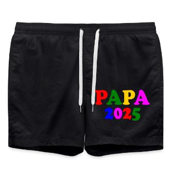 Papa 2025 - Short de bain - noir - Devant - AI Model Male 185 light (185cm)