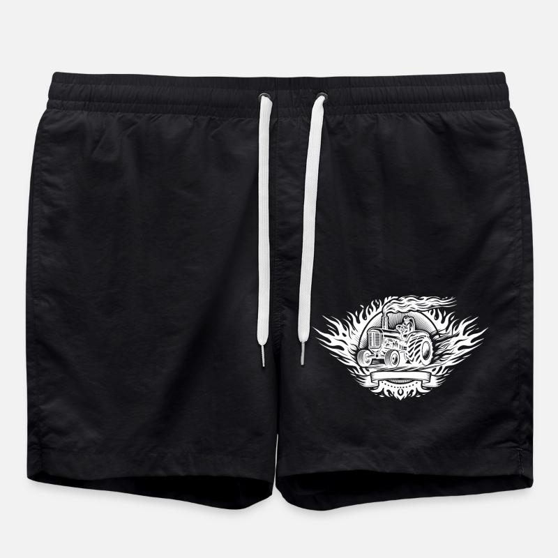 Tractor Pulling Logo - Badeshorts - Schwarz
