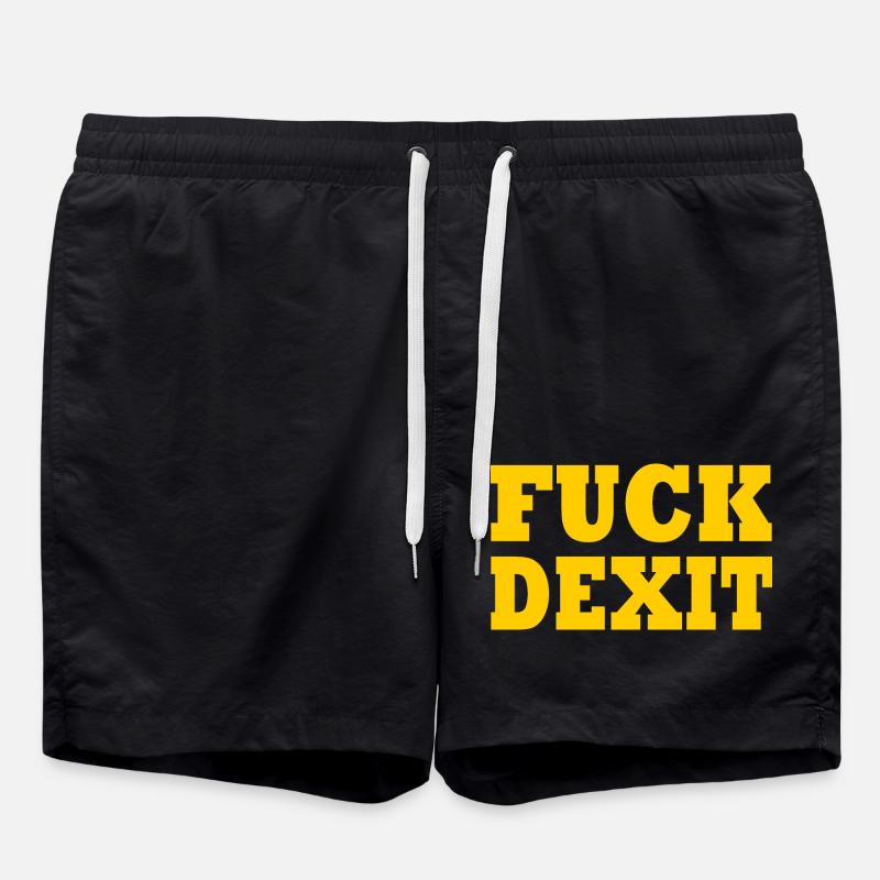 Fuck dexit - anti eu - Short de bain - noir