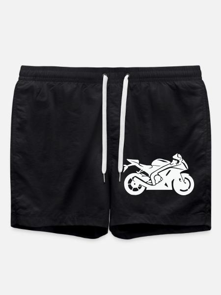 motorrad - Badeshorts - Schwarz