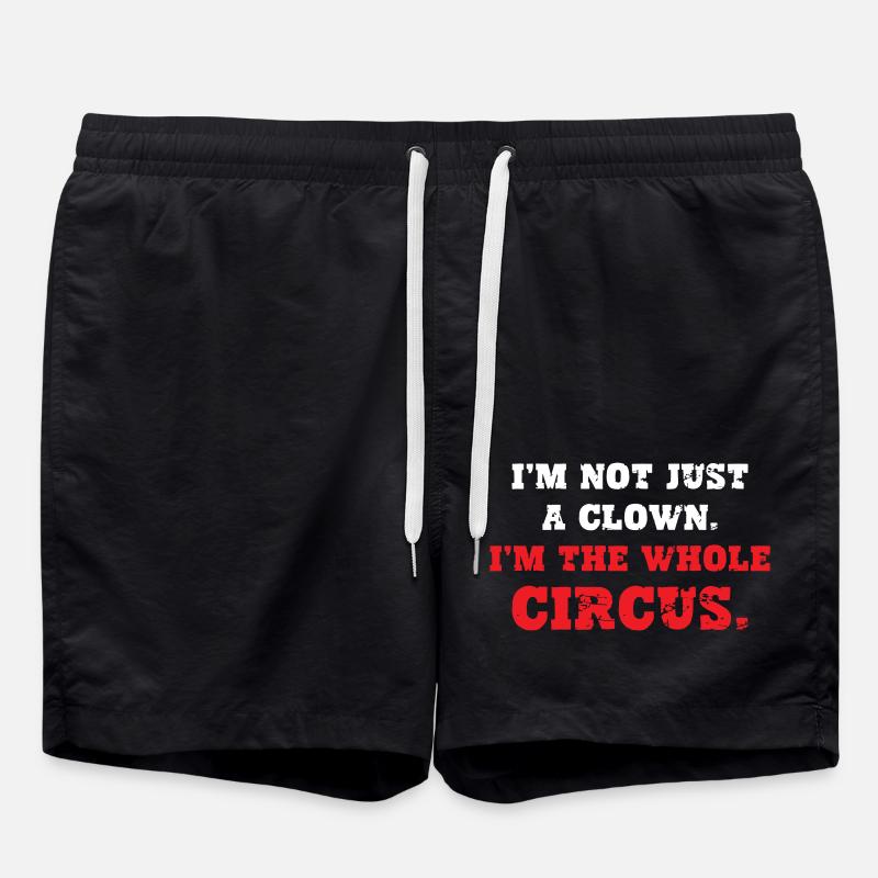 Not Just a Clown The Whole Circus - Swim Trunks - black