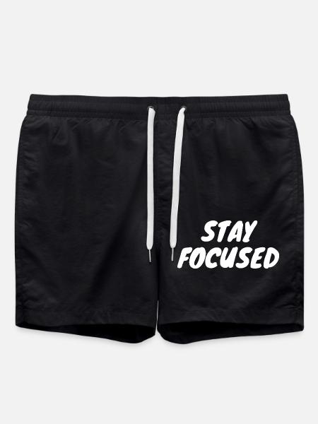 Stay Focused - Swim Trunks - black