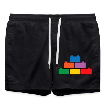 Constructeur de briques Jouets Blocs Blocs de serrage Briques - Short de bain - noir - Devant - AI Model Male 185 light (185cm)