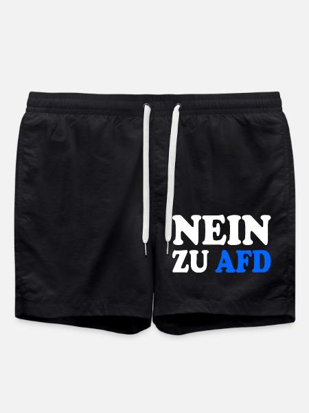 No to afd - Swim Trunks - black