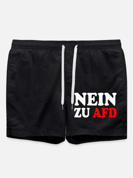 Nein zu afd - Badeshorts - Schwarz