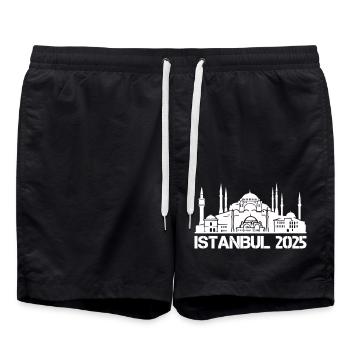 Istanbul 2025 - Swim Trunks - black - Front - AI Model Male 185 light (185cm)