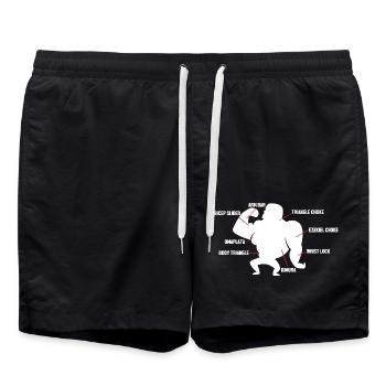 Jiu Jitsu Autodéfense - Short de bain - noir - Devant - AI Model Male 185 light (185cm)