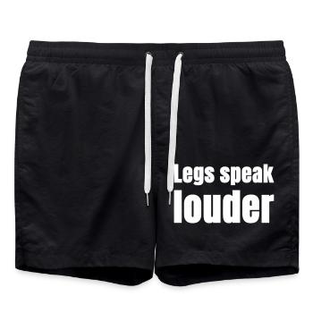 Leg speak louder - Badeshorts - Schwarz - Vorne - AI Model Male 185 light (185cm)