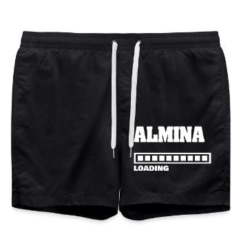 Almina as a baby - Swim Trunks - black - Front - AI Model Male 185 light (185cm)