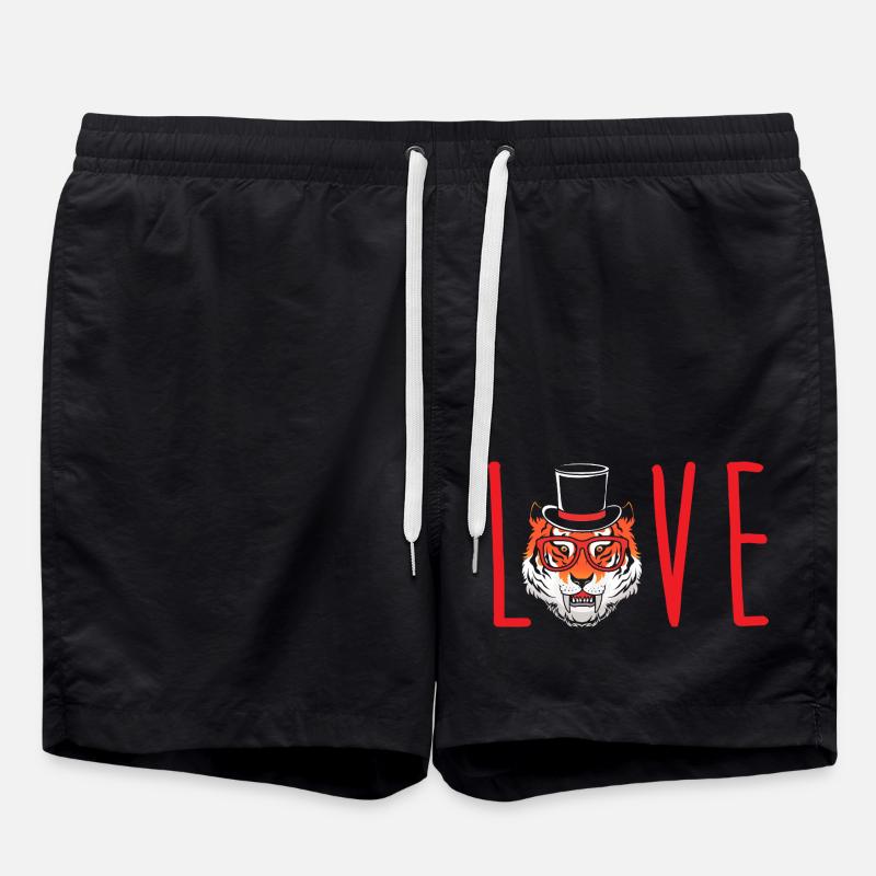 Sabre-toothed tiger - Swim Trunks - black