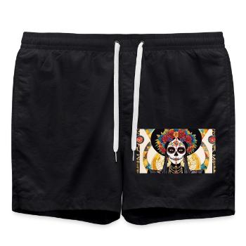LA CATRINA DELUXE - Badeshorts - Schwarz - Vorne - AI Model Male 185 light (185cm)