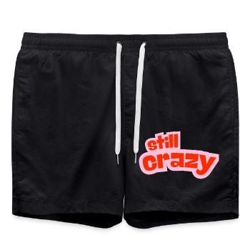 still crazy - Swim Trunks - black - Front - AI Model Male 185 light (185cm)