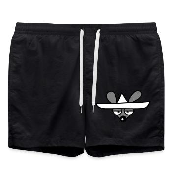Maus großer Hut Sombrero Traurig Müde Gelangweilt - Badeshorts - Schwarz - Vorne - AI Model Male 185 light (185cm)
