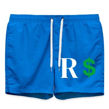 Lettre r dollar - Short de bain - cobalt blue - Devant
