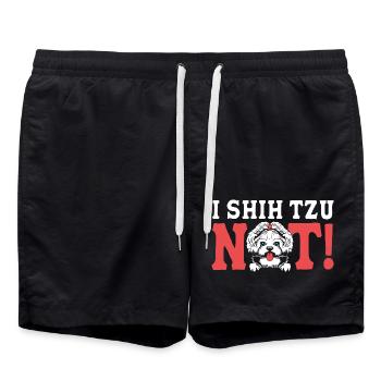 Shih Tzu - Short de bain - noir - Devant - AI Model Male 185 light (185cm)