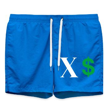 Letter x dollar - Swim Trunks - cobalt blue - Front