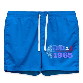 Mindful Journey Since 1965 - 60 Years Young - Swim Trunks - cobalt blue - Front