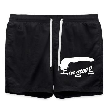 Tatouage Langeoog - Short de bain - noir - Devant - AI Model Male 185 light (185cm)
