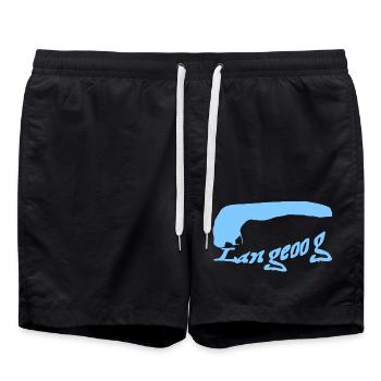 Tatouage Langeoog - Short de bain - noir - Devant - AI Model Male 185 light (185cm)