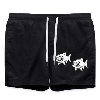 Piranha 2 - Swim Trunks - black - Front - AI Model Male 185 light (185cm)