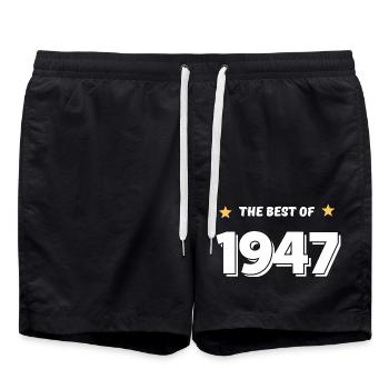 Das Beste von 1947 - Badeshorts - Schwarz - Vorne - AI Model Male 185 light (185cm)