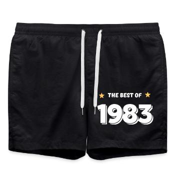 Best of 1983 - Swim Trunks - black - Front - AI Model Male 185 light (185cm)