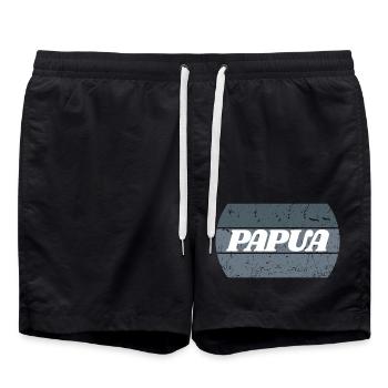 Papua Indonesia - Swim Trunks - black - Front - AI Model Male 185 light (185cm)