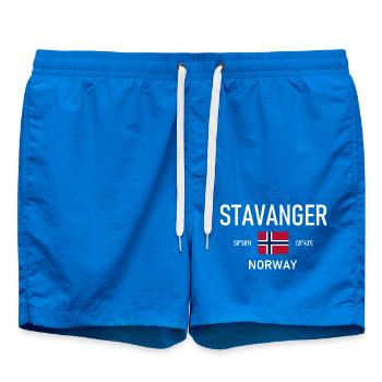 Stavanger - Norvège - Coordonnées - Drapeau - Short de bain - cobalt blue - Devant