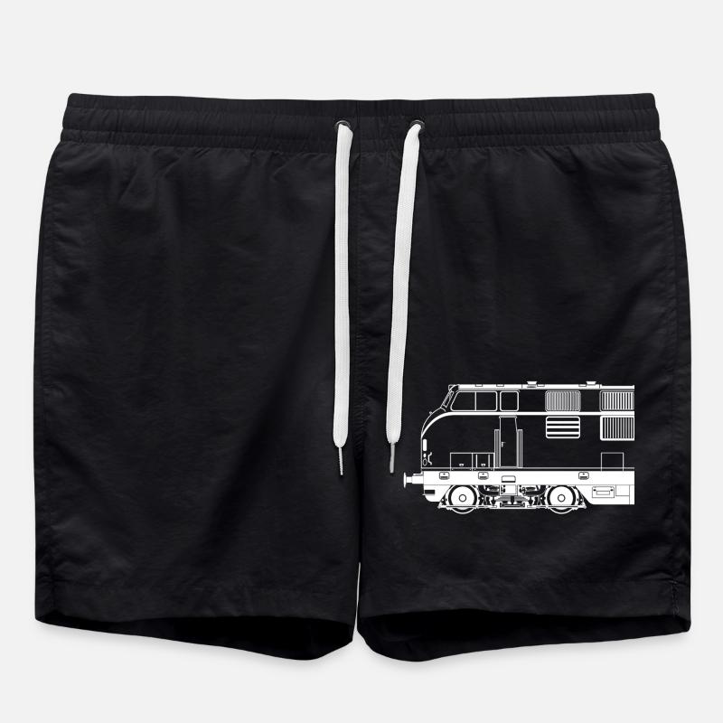 BR 221 ligne demi-blanc - Short de bain - noir