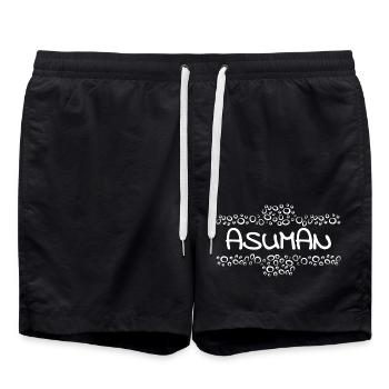 First name Asuman - Swim Trunks - black - Front - AI Model Male 185 light (185cm)
