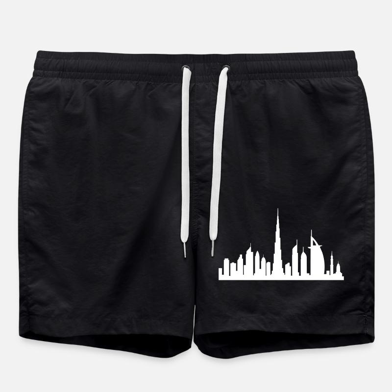 dubai skyline - Badeshorts - Schwarz