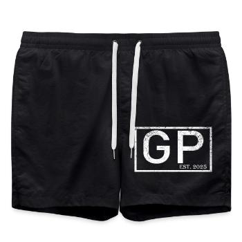 Grandpa Est. 2025 - Swim Trunks - black - Front - AI Model Male 185 light (185cm)