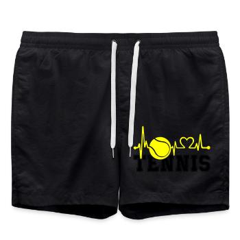 Tennis Beat Love Logo - Short de bain - noir - Devant - AI Model Male 185 light (185cm)