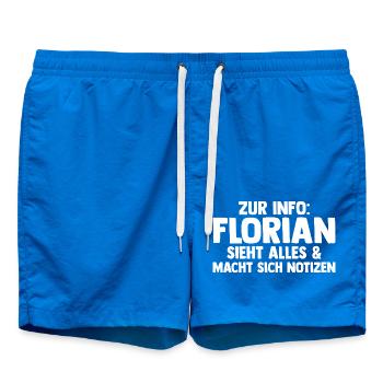 Florian - Badeshorts - Cobalt blue - Vorne