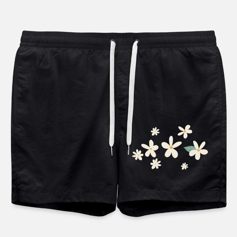 Fleurs marguerites idée cadeau - Short de bain - noir