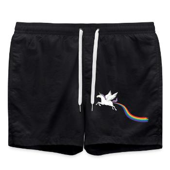 REGENBOGEN-ANTRIEB - Badeshorts - Schwarz - Vorne - AI Model Male 185 light (185cm)