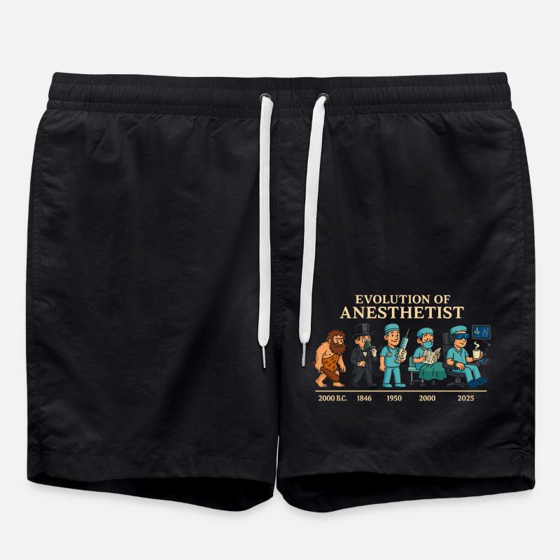 Evolution of anesthesiologists - Swim Trunks - black