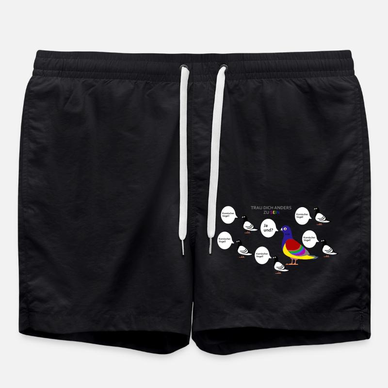 Trau dich anders zu sein - Badeshorts - Schwarz