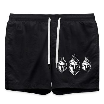 Spartaner Helm Team Gladiator - Badeshorts - Schwarz - Vorne - AI Model Male 185 light (185cm)