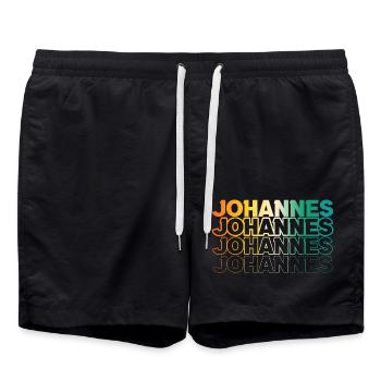 Johannes - Short de bain - noir - Devant - AI Model Male 185 light (185cm)