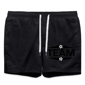 Équipe de football - Short de bain - noir - Devant - AI Model Male 185 light (185cm)