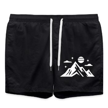 Icône des montagnes - Short de bain - noir - Devant - AI Model Male 185 light (185cm)